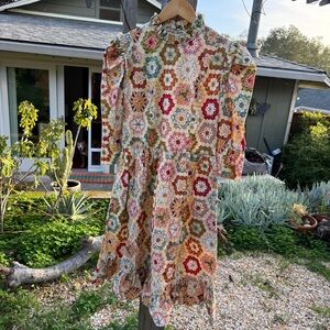 Batsheva Patchwork Patterned Dress